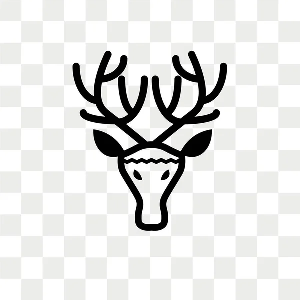 Значок вектора оленя изолирован на прозрачном фоне, логотип оленя d — стоковый вектор