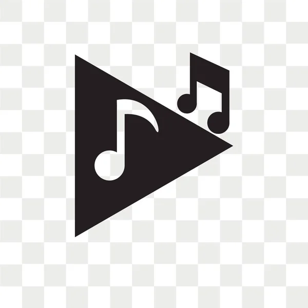 Icona vettoriale nota musicale isolata su sfondo trasparente, Mus — Vettoriale Stock