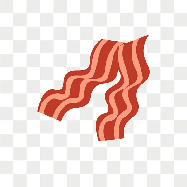Bacon vektor ikonen isolerad på transparent bakgrund, Bacon logotyp — Stock vektor