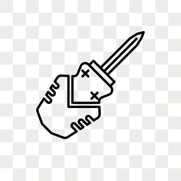 Screwdriver vector icon isolated on transparent background, Scre — Stock Vector