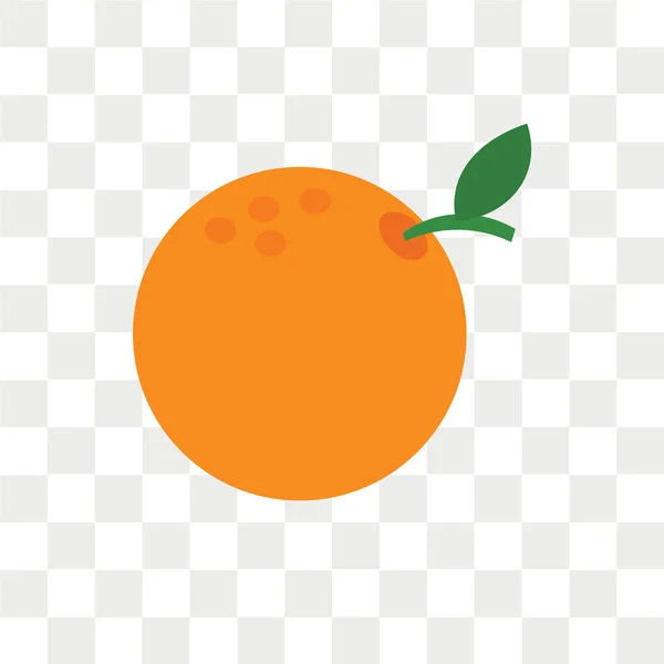 Icono de vector naranja aislado sobre fondo transparente, Naranja lo — Vector de stock