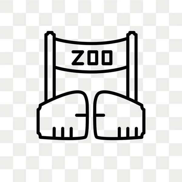 Saydam arka plan üzerinde Hayvanat Bahçesi logo tasarımı izole Hayvanat Bahçesi vektör simgesi — Stok Vektör