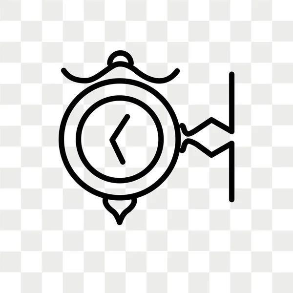 Icône vectorielle de l'horloge isolée sur fond transparent, conception du logo de l'horloge — Image vectorielle