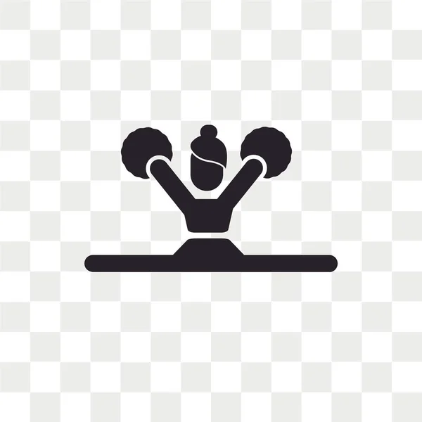 Cheerleader vector pictogram geïsoleerd op transparante achtergrond, chee — Stockvector