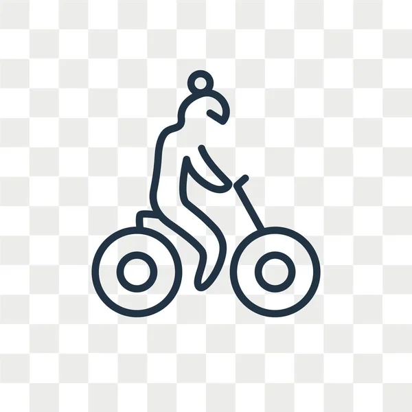 Bicycle vector icon isolated on transparent background, Bicycle logo design — Stock Vector