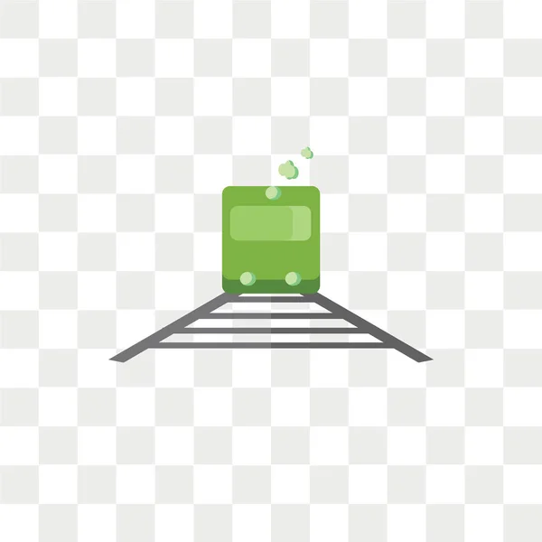 Icono del vector del tren aislado sobre fondo transparente, logo del tren — Vector de stock