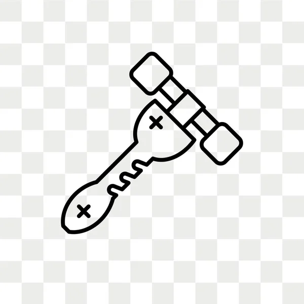 Hammer-Vektor-Symbol isoliert auf transparentem Hintergrund, Hammer lo — Stockvektor