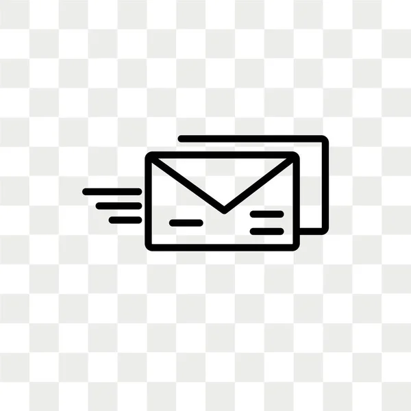 E-Mail evelope Vektor Icon isoliert auf transparentem Hintergrund, E-Mail evelope Logo Design — Stockvektor