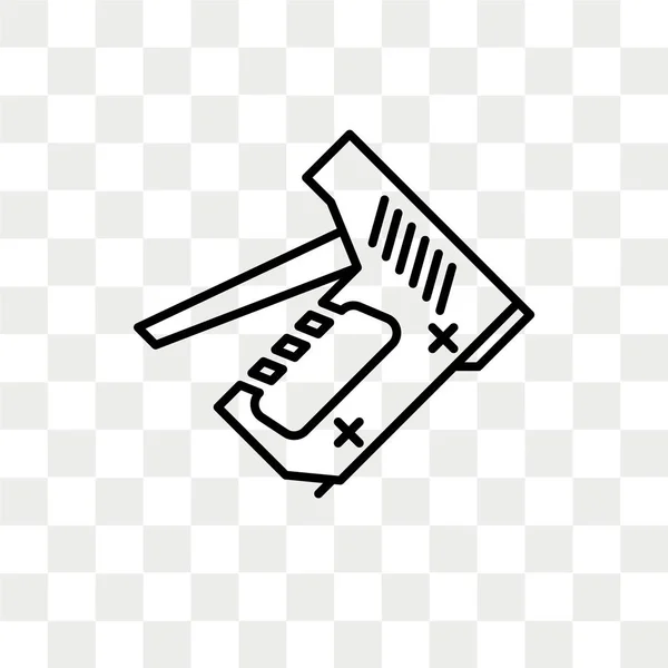 Icône vectorielle agrafeuse isolée sur fond transparent, Stapl — Image vectorielle