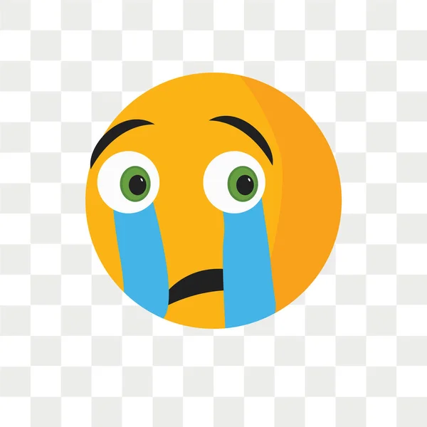 Triste sonrisa vector icono aislado sobre fondo transparente, triste sm — Vector de stock