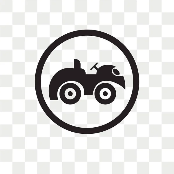 Quad Bike vector icon isolated on transparent background, Quad B — Stock Vector