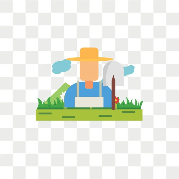 Фермер векторної icon ізольовані на прозорим фоном, фермер lo — стоковий вектор