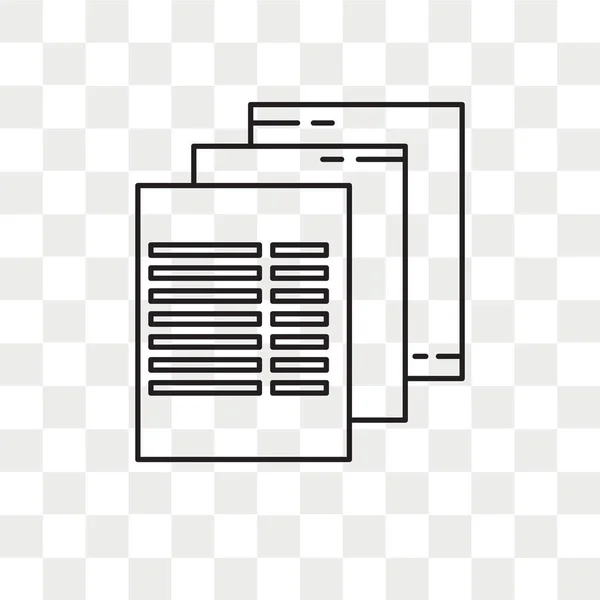 Vector de archivos icono aislado en el fondo transparente, Archivos logo — Vector de stock