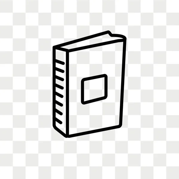 Icono del vector de la enciclopedia aislado sobre fondo transparente, diseño del logotipo de la enciclopedia — Vector de stock