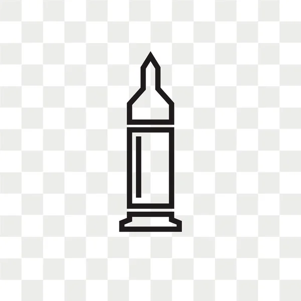 Geschosse Vektor-Symbol isoliert auf transparentem Hintergrund, Geschosse — Stockvektor
