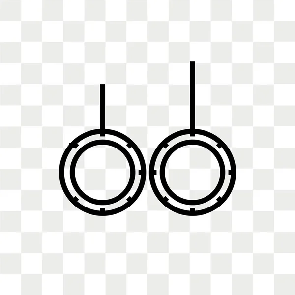 Ringen vector pictogram geïsoleerd op transparante achtergrond, ringen logo — Stockvector