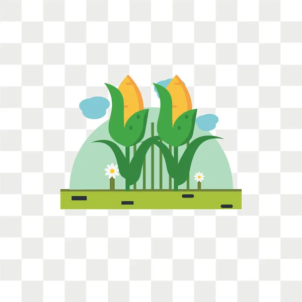 Icono de vector de maíz aislado sobre fondo transparente, logotipo de maíz d — Archivo Imágenes Vectoriales