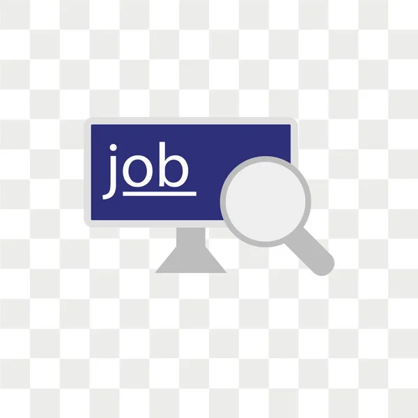 Job vector icon isolated on transparent background, Job logo des — Stock Vector