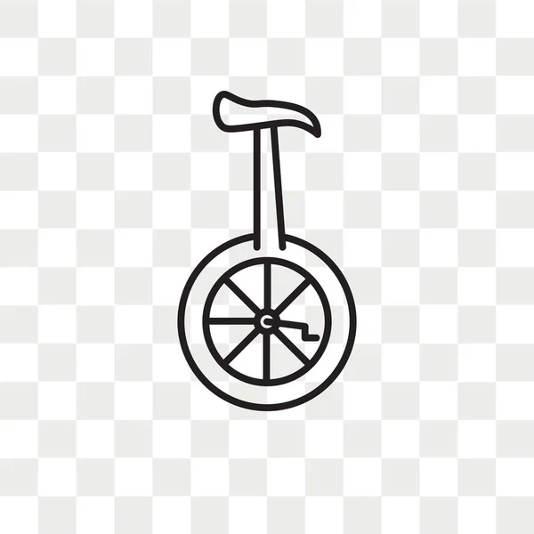 Enhjuling vektor ikonen isolerad på transparent bakgrund, Unicycl — Stock vektor