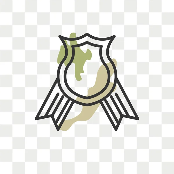 Ícone do vetor do emblema isolado no fundo transparente, logotipo do emblema — Vetor de Stock