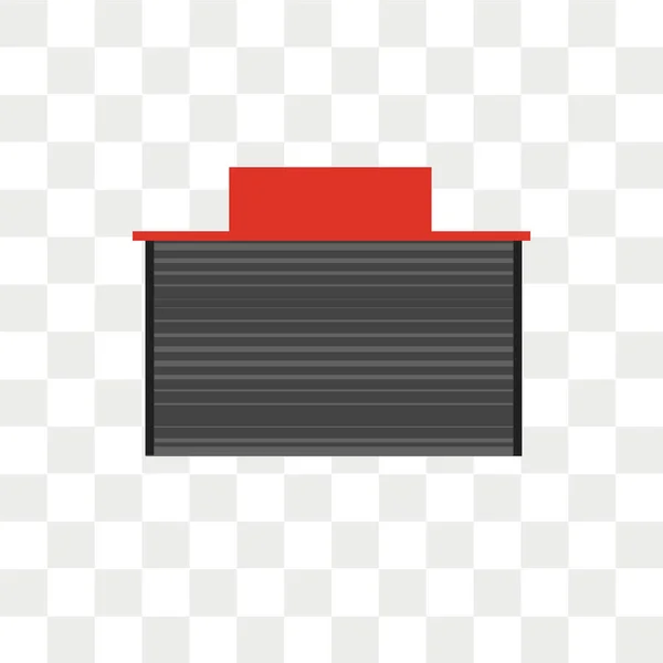 Garage vector pictogram geïsoleerd op transparante achtergrond, Garage lo — Stockvector