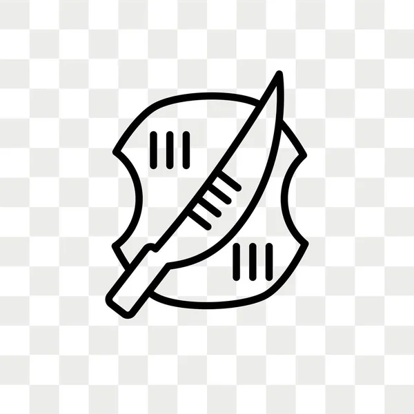 Knight vektor ikonen isolerad på transparent bakgrund, Knight Logotypdesign — Stock vektor