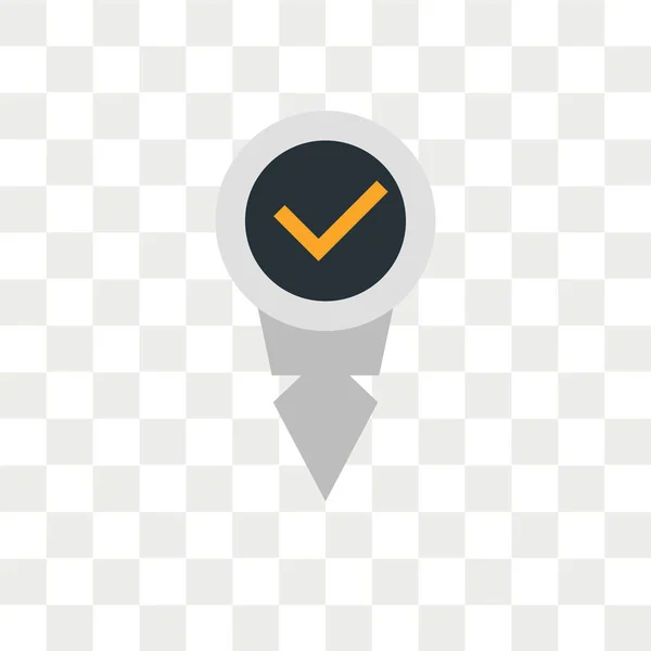 PIN vector pictogram geïsoleerd op transparante achtergrond, Pin logo des — Stockvector