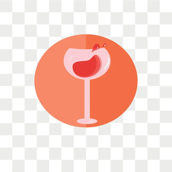Ícone de vetor de vinho isolado no fundo transparente, logotipo do vinho d — Vetor de Stock