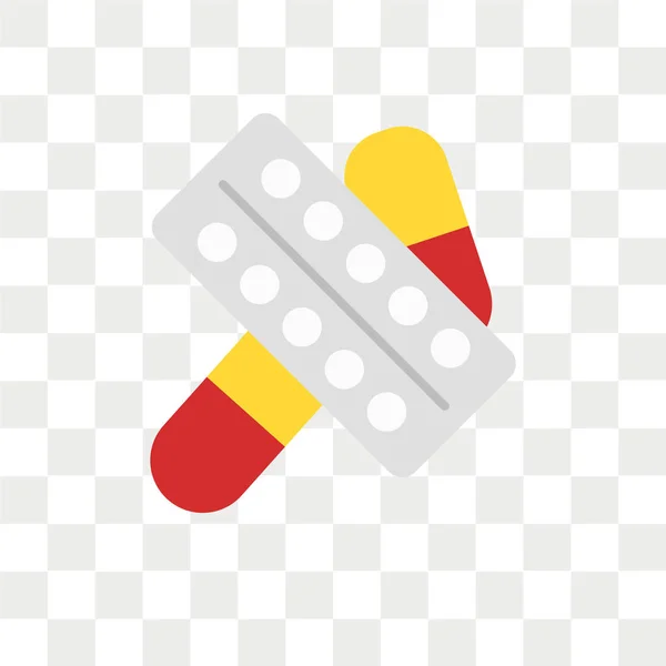 Vektorové ikony drog izolované na průhledné pozadí, lék logo d — Stockový vektor