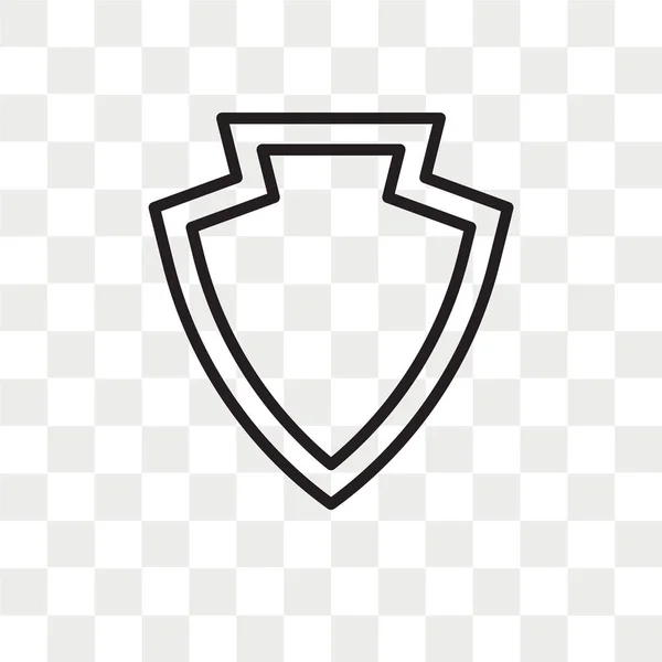 Escudo icono vectorial aislado sobre fondo transparente, Escudo lo — Archivo Imágenes Vectoriales