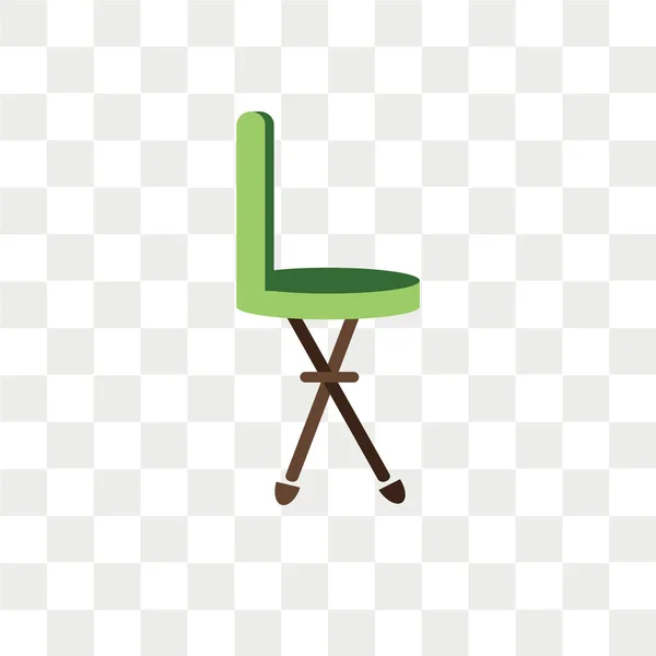Silla icono de vector aislado sobre fondo transparente, logotipo de la silla — Vector de stock