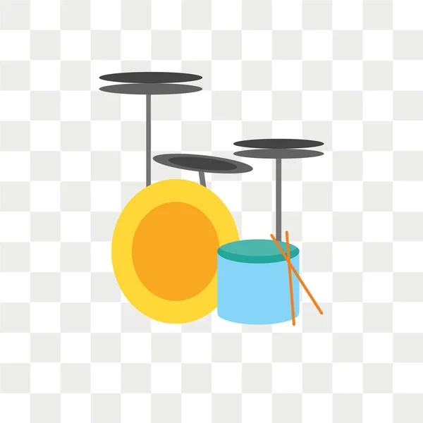 Drum vektor ikonen isolerad på transparent bakgrund, trumma logotyp d — Stock vektor