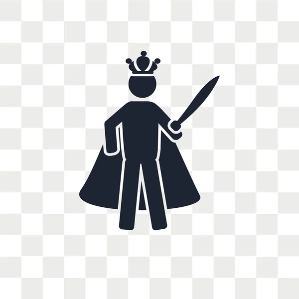 Rey icono vectorial aislado sobre fondo transparente, Rey logotipo d — Archivo Imágenes Vectoriales