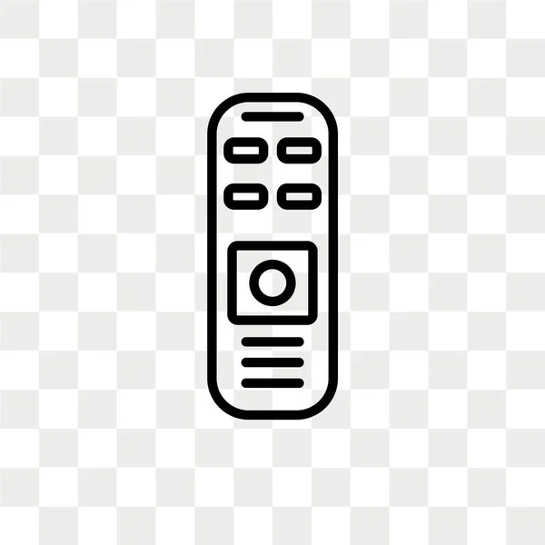 Icono del vector del controlador de TV aislado sobre fondo transparente, diseño del logotipo del controlador de TV — Archivo Imágenes Vectoriales