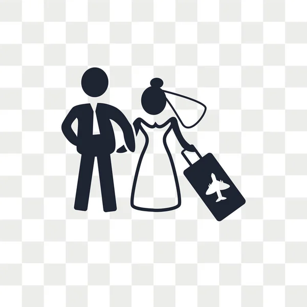 Icône vectorielle de mariage isolé sur fond transparent, Mariage — Image vectorielle
