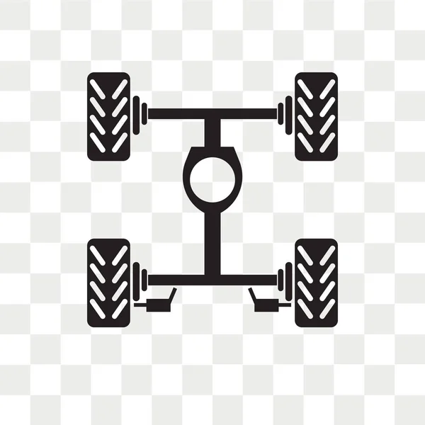 Chassis vector pictogram geïsoleerd op transparante achtergrond, Chassis — Stockvector