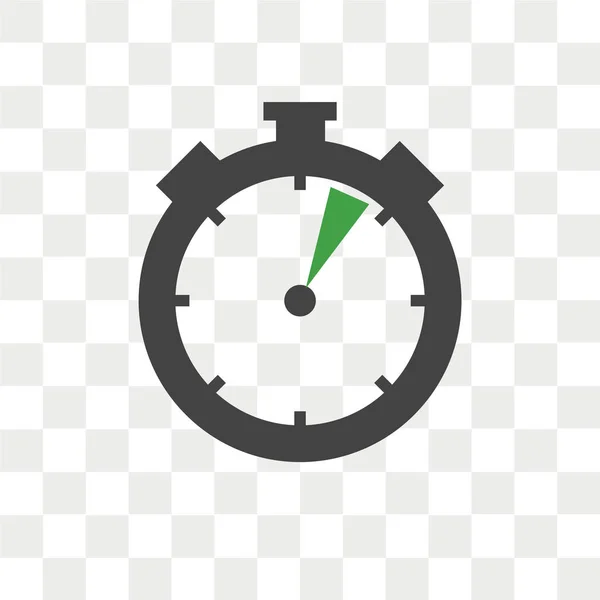 Stopwatch vector pictogram geïsoleerd op transparante achtergrond, Stopwatch logo ontwerp — Stockvector