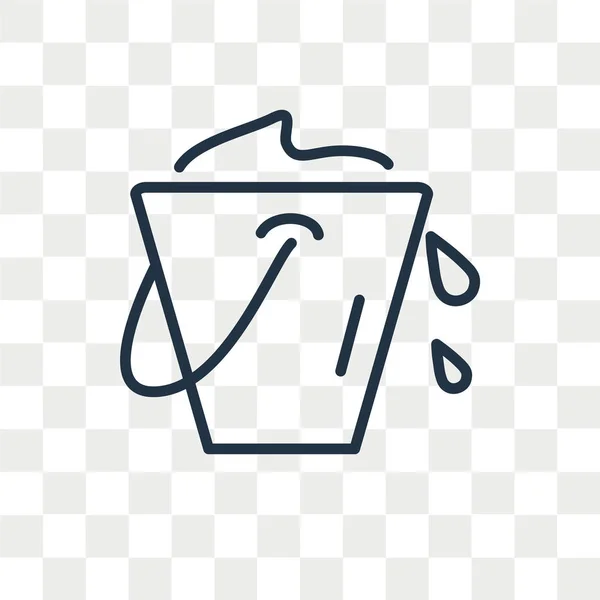 Icono del vector del cubo de agua aislado sobre fondo transparente, diseño del logotipo del cubo de agua — Vector de stock