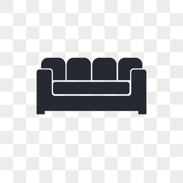 Sofa-Vektorsymbol isoliert auf transparentem Hintergrund, Sofa-Logo d — Stockvektor