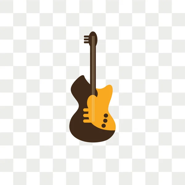 투명 한 배경에서 고립 된 일렉트릭 기타 벡터 아이콘, — 스톡 벡터