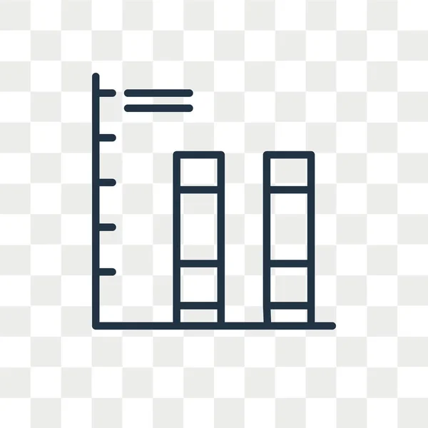 Bar chart vector icon isolated on transparent background, Bar chart logo design — Stock Vector