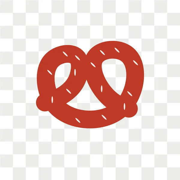 Pretzel icono vectorial aislado sobre fondo transparente, Pretzel — Archivo Imágenes Vectoriales