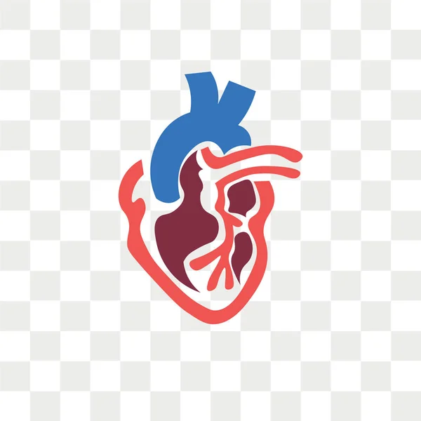 Icono del vector del corazón aislado sobre fondo transparente, logotipo del corazón — Archivo Imágenes Vectoriales