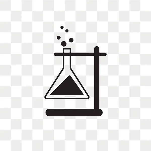 Erlenmeyer flask and bracket vector icon isolated on transparent — Stock Vector