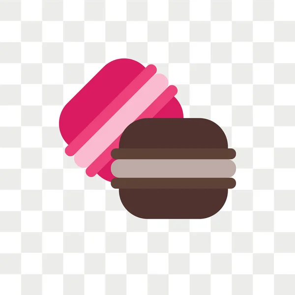 Macarons vector icono aislado sobre fondo transparente, Macaron — Vector de stock