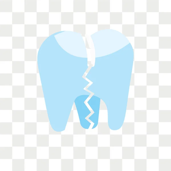 Tooth vector icon isolated on transparent background, Tooth logo — Stock Vector