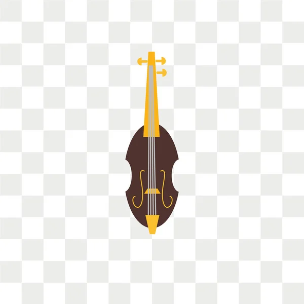투명 한 배경, 바이올린에 고립 된 lo는 바이올린 벡터 아이콘 — 스톡 벡터