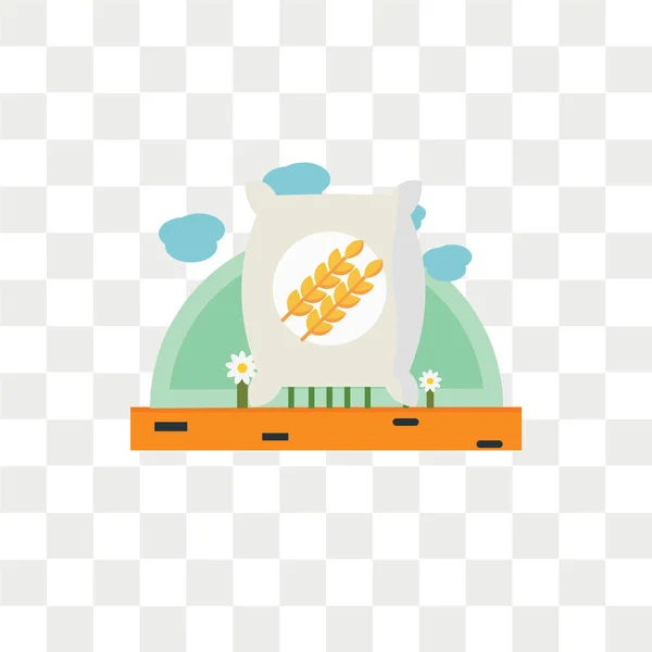 Icono de vector de grano aislado sobre fondo transparente, logotipo de grano — Vector de stock