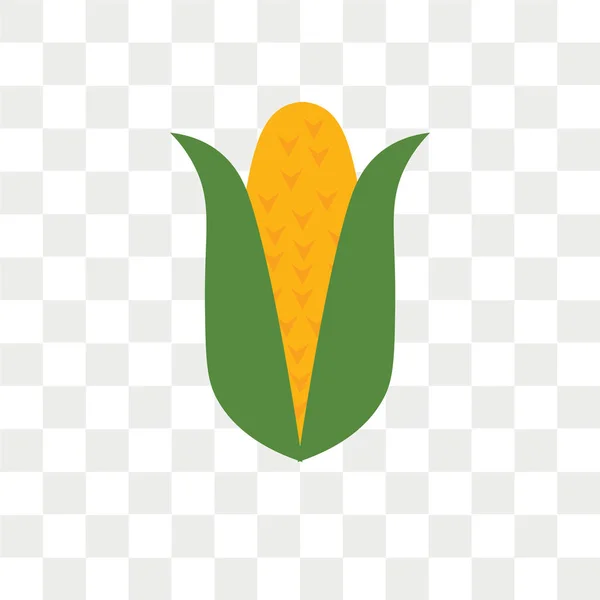 Icono de vector de maíz aislado sobre fondo transparente, logotipo de maíz d — Vector de stock