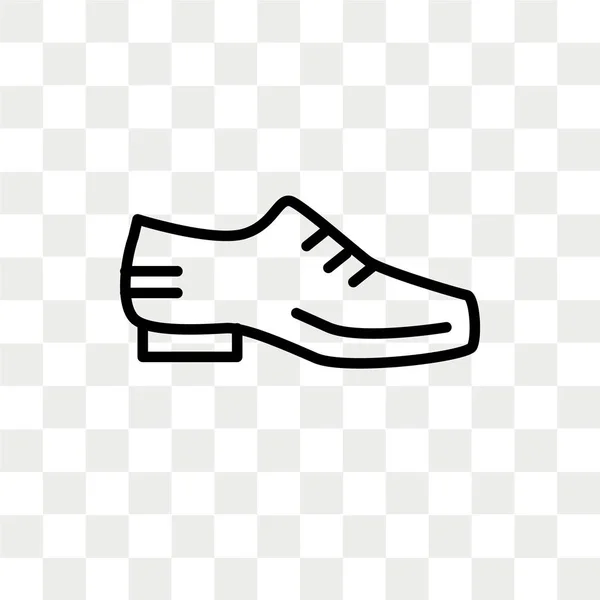 Icono del vector del zapato aislado sobre fondo transparente, diseño del logotipo del zapato — Archivo Imágenes Vectoriales